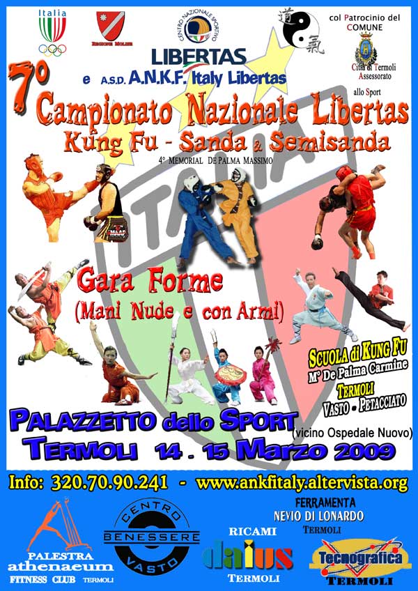 7°  CAMPIONATO NAZIONALE  LIBERTAS KUNG FU  SANDA - SEMISANDA