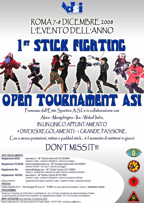 1st Stick Fighting Open Tournament ASI 